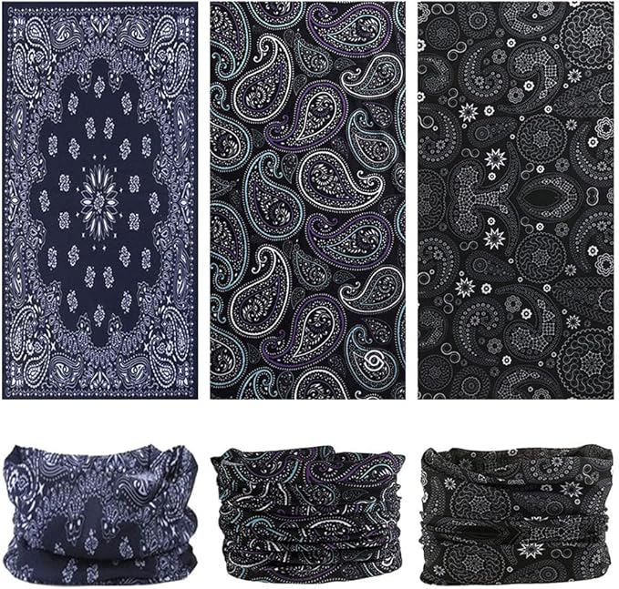 VANCROWN Headband Neck Gaiter Head Wrap Headwear Face Mask Magic Scarf Bandana for Men and Women