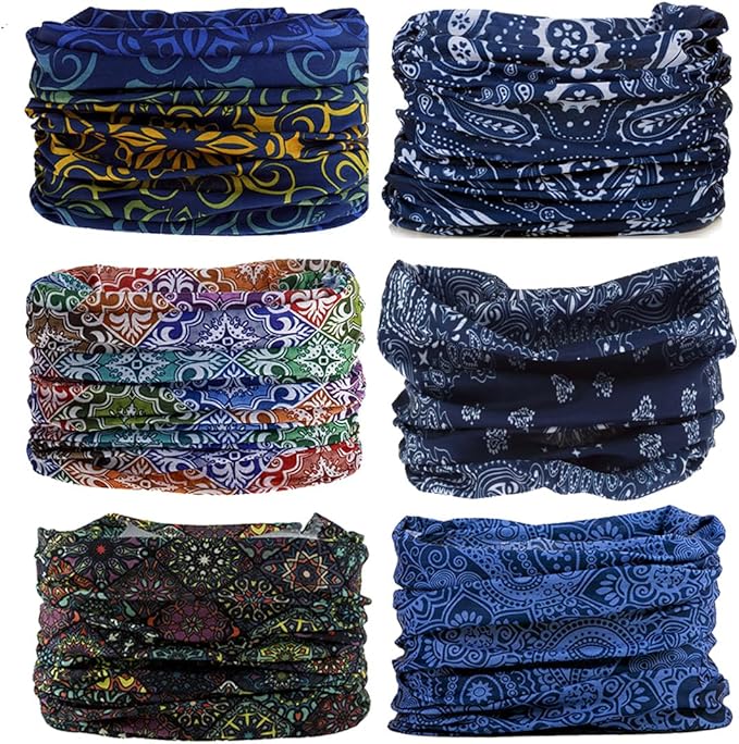 Neck Gaiter Face Cover Bandana Mask Scarf, Breathable Sun& Dust-proof for Cycling Running Fishing Hiking