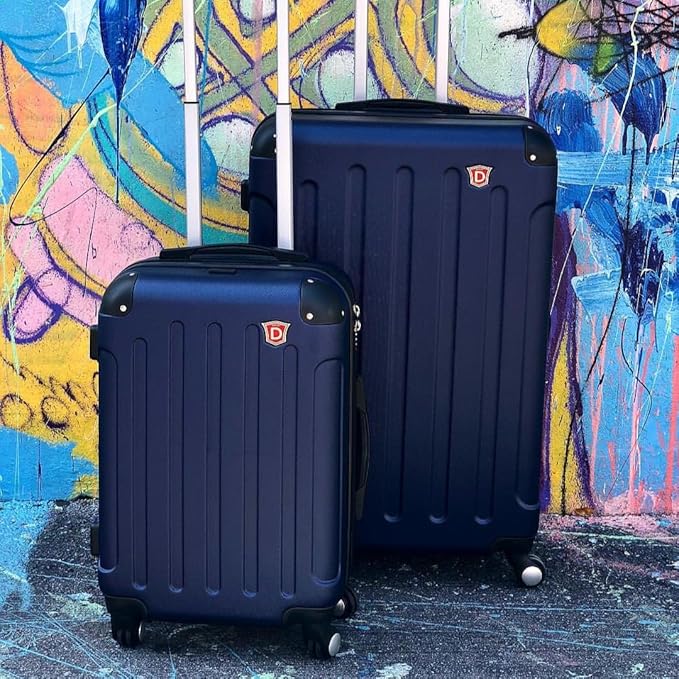 DUKAP INTELY Hardside Luggage Set with Spinner Wheel | Spacious Traveling Suitcases, Travel Suitcases with TSA Lock and Ergonomic GEL Handle | 2 Piece Set (20"/32") | Blue