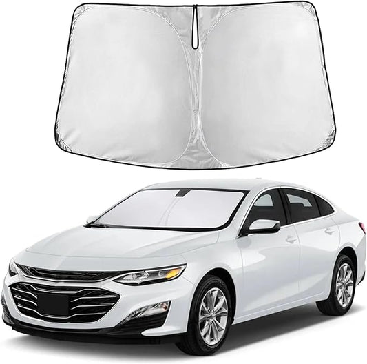 Autovir Windshield Sun Shade Fit for 2016-2023 2024 2025 Chevrolet Malibu Sunshade, Front Car Window Shades Sun Visor, Blocks UV Rays & Heat, Car Accessories