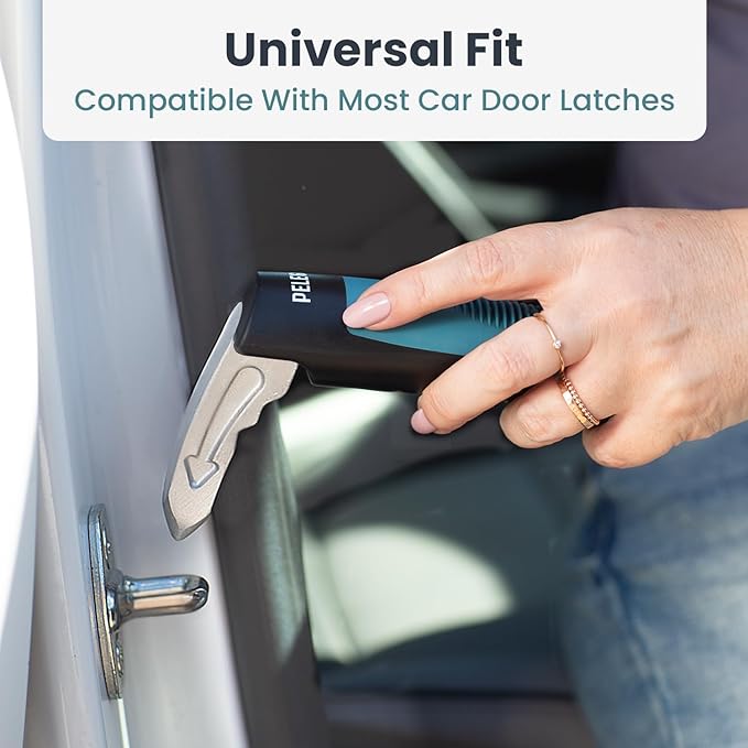 PELEGON Car Door Handle for Elderly (1 Pack) Car Cane Assist Handle with Anti-Slip Grip, Steel Hook for Secure Latch Fit, Supports Up to 300 lbs, Easy Tool-Free Use