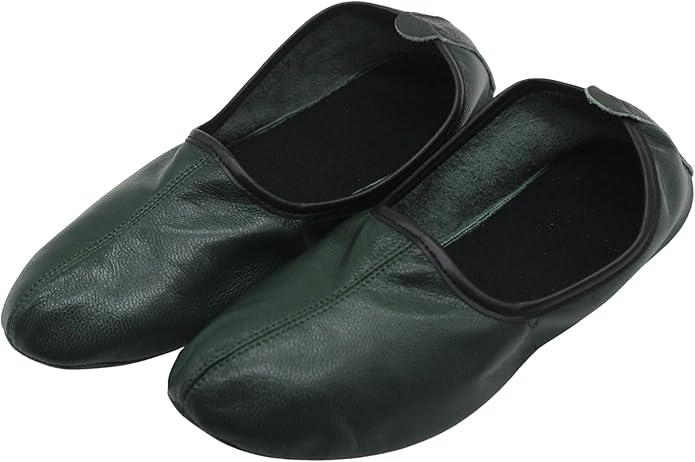 Womens Indoor Leather Slippers Traditional Babouche House Shoes Barefoot Moccasin