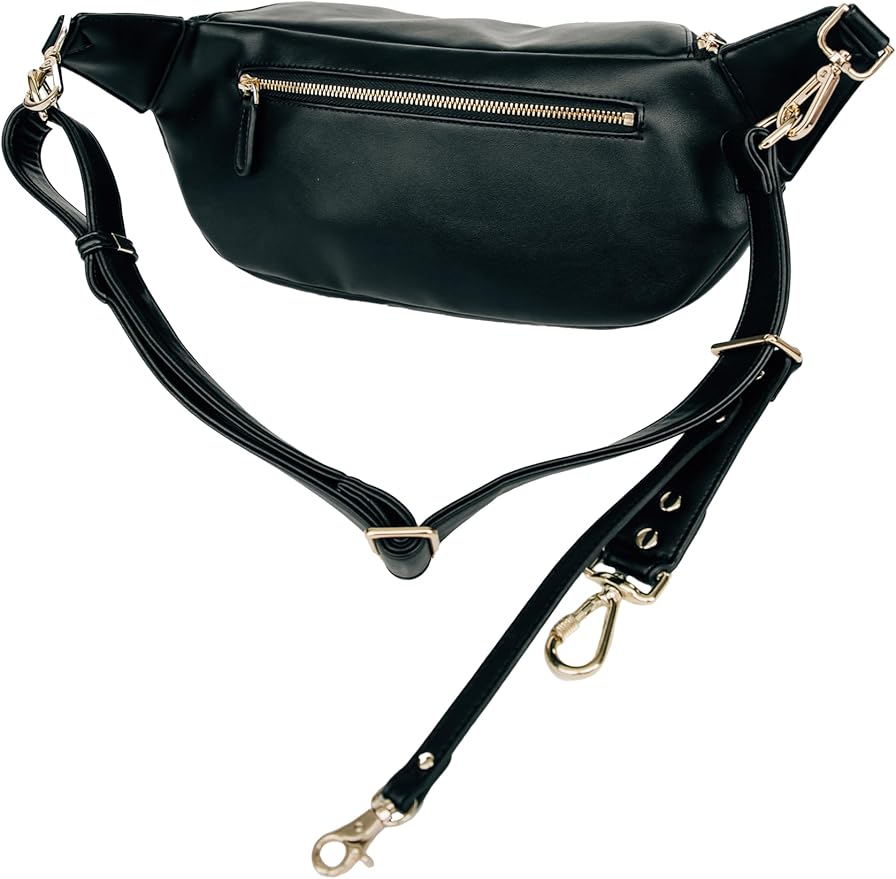 The Sidekick Camera Bag – Compact, Vegan Leather, Hands-Free Crossbody with Protective Suede Interior, Black