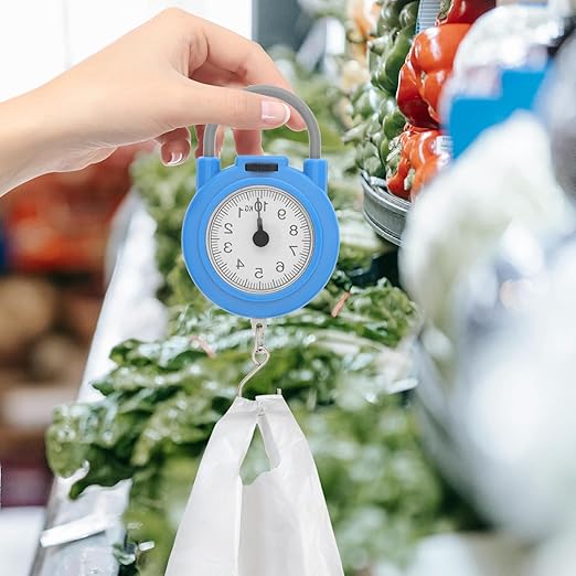 LIFKOME Mini Portable Digital Hanging Scale with Hook, High Accuracy Electronic Handheld Fish and Luggage Weight Scale for Travel and Home Use, Blue