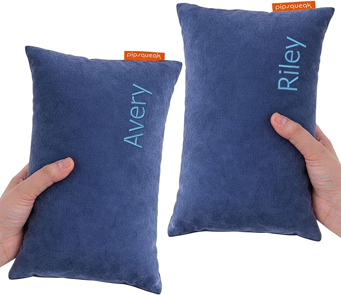 Pipsqueak Microfiber Pillow - Small, Mini, Tiny - 11 x 7 in - Perfect for Travel, Cars, Airplanes, Camping, Dogs, Toddlers, Kids, Lumbar, Knees and Neck - Ages 2 Yrs and Up