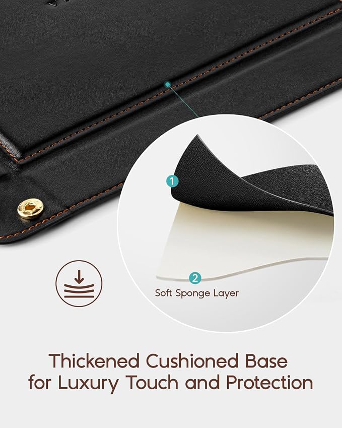 VLANDO Valet Tray Organizer, PU Leather Catchall Tray for Men | Classic valet tray for men with space for keys, wallet, watch, phone, coins and EDC accessories on desk or dresser