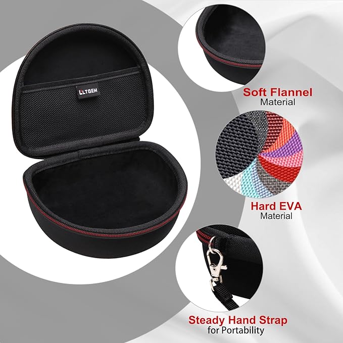 Headphone Case Compatible with Beats Studio Pro/Solo 4 / Studio 3 / Solo 3 / Picun B8 / BERIBES/JLab JBuds Lux ANC Wireless Bluetooth Noise Cancelling Headphones, PU Purple(Case Only)