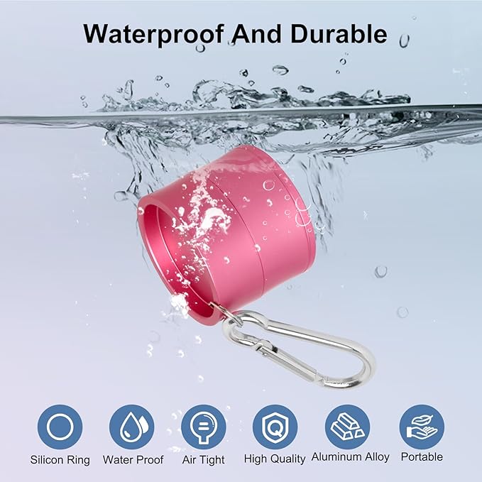Mini Travel Ring Holder Keychain, Portable Jewelry Holder Keychain with Protective Sponge, Small Necklace Earrings Case for Gym Sports Bag Purse