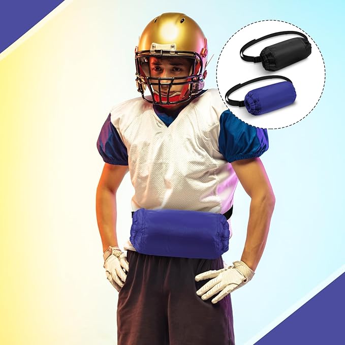 Cozypower 2 Pcs Football Hand Warmers Pouch Hand Muff Sports Pouch with Zipped Pocket and Adjustable Waist Strap Youth Kids Size Sports Warmer for Football, Baseball