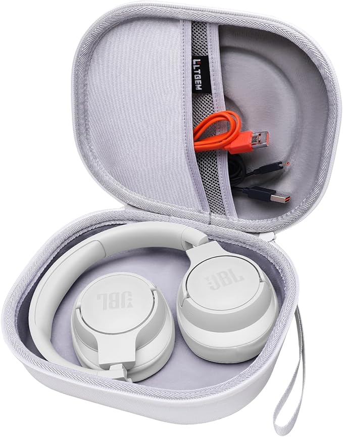 LTGEM Case Compatible with JBL Tune 770NC / 510BT / 720BT / Junior 470NC / JR 460NC / 520BT / 520C / 670NC, for JBL Live 770NC / 670NC / 680NC / 780NC Headphones, White