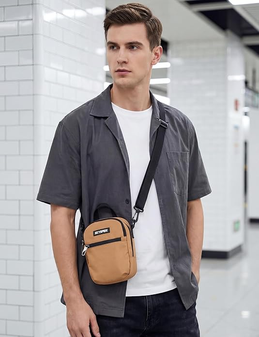 SKYSPER Small Anti Theft Crossbody Sling Bag RFID Cross Body Bag Travel Shoulder Daypack