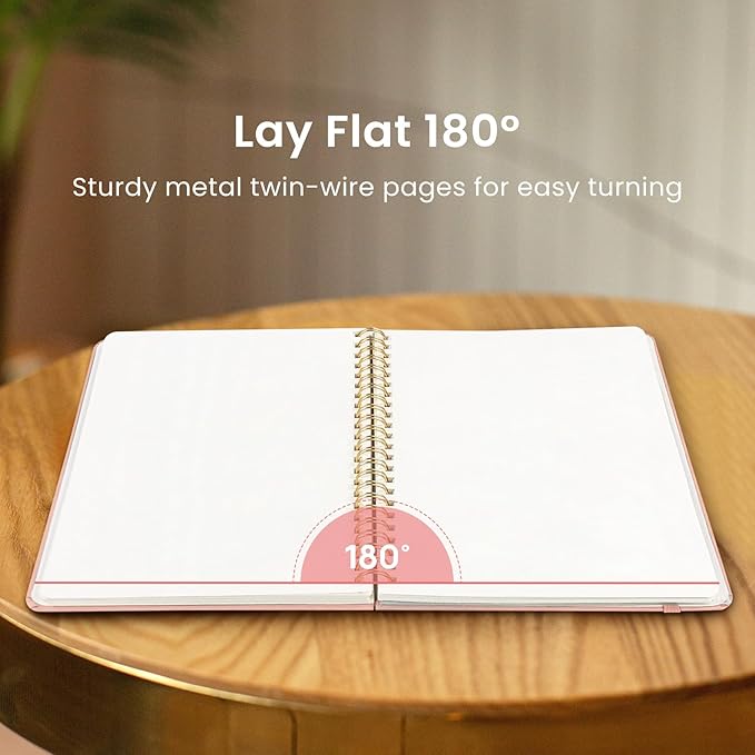 Taja Blank Spiral Journal Notebook for Women & Men, 140 Pages, Sketch Book, Plain Notebook for Drawing & Sketching, Journals for Creative Writing, A5(5.7" x 7.9") – Pink