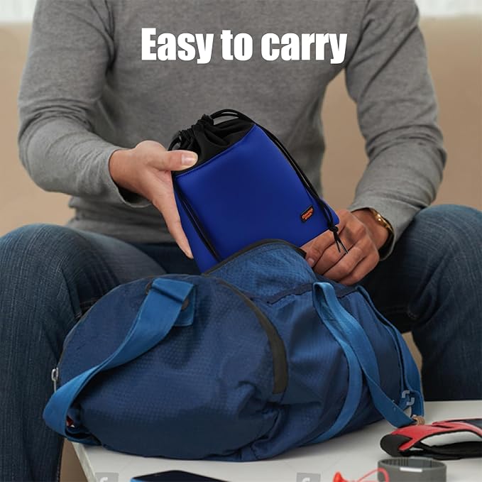 Lightweight Headphone Storage Bag, Portable Headset Carrying Pouch Headphone Case Bag Soft Travel Pouch for Over-Ear Headphones/Gaming Headsets/Neckband Earbuds (Large Blue)