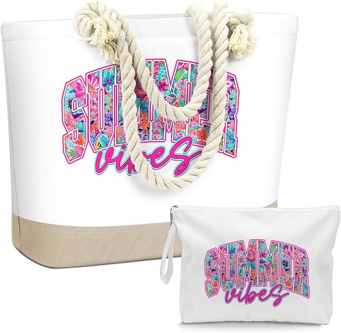 BELLOWDEER Beach Bags for Women, Wet Bag Cosmetic Bag for Beach Toiletries, Summer Travel Essentials, Gifts for Women