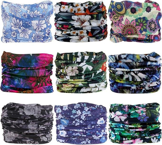 VANCROWN Headband Neck Gaiter Head Wrap Headwear Face Mask Magic Scarf Bandana for Men and Women