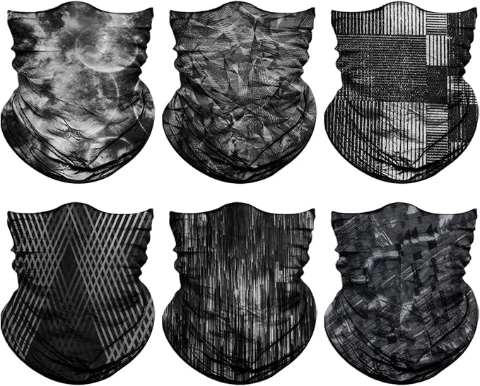 Neck Gaiter for Men Women Headwear Bandana Head Wrap Face Scarf Mask Cover Warmer Balaclava-Seamless & Versatile