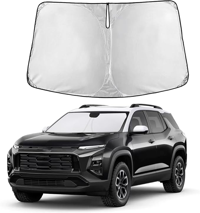 Autovir Windshield Sun Shade Fit for 2024 2025 2026 Chevrolet Equinox Ev Sunshade, Front Car Window Shades Sun Visor, Blocks UV Rays & Heat, Car Accessories
