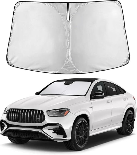 Autovir Windshield Sun Shade Fit for 2012-2023 2024 2025 Mercedes Benz GLE Sunshade, Front Car Window Shades Sun Visor, Blocks UV Rays & Heat, Car Accessories