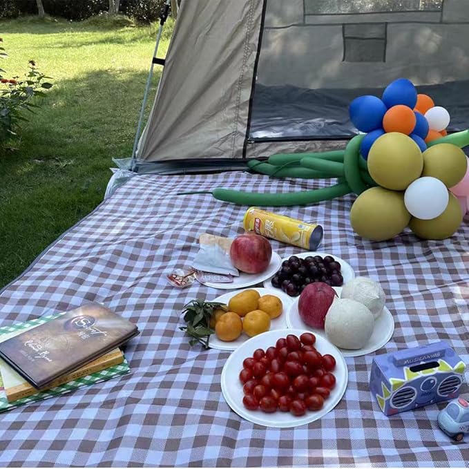 PUPOPIK Picnic Beach Blanket, Picnic Mat 80x60in Waterproof Foldable, Family Mat, Portable Large Picnic Blankets for Travel, Hiking, Music Festival