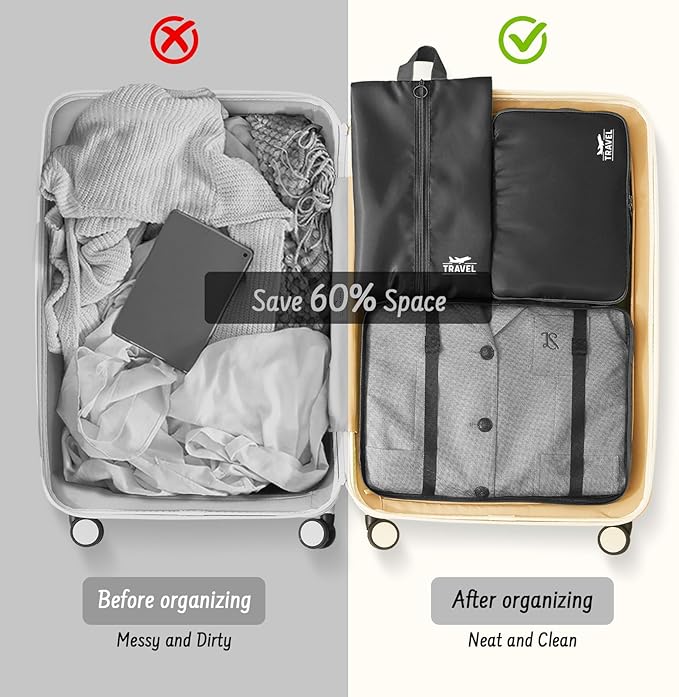 8 Set Packing Cubes for Travel Suitcase Organizer Bags Luggage Packing Cubes Set Travel Essentials Accessories Gifts for Women