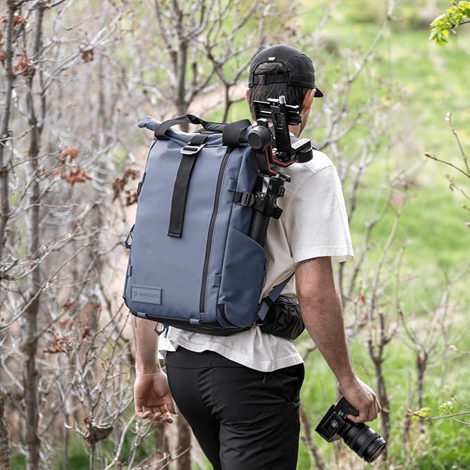 WANDRD PRVKE Rolltop 21L V4 Photography Bundle – Expandable Travel Camera Backpack with Essential Camera Cube and Laptop Sleeve