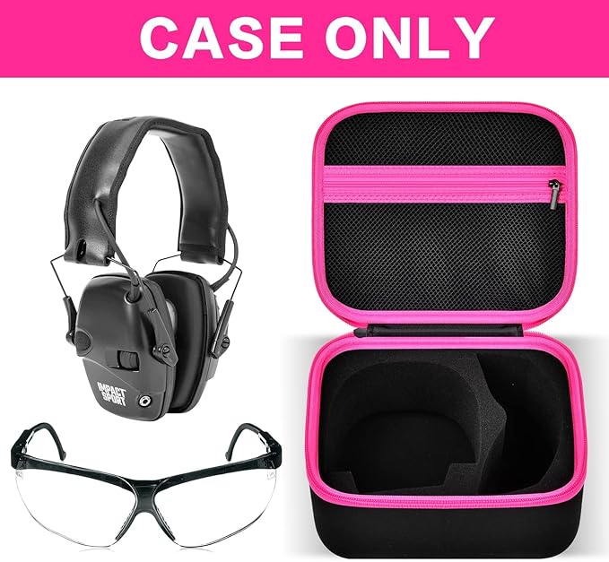 PAIYULE Case for Walker's Razor Slim Electronic Earmuffs/for Howard Leight Shooting Hunting Hearing Ear Protection