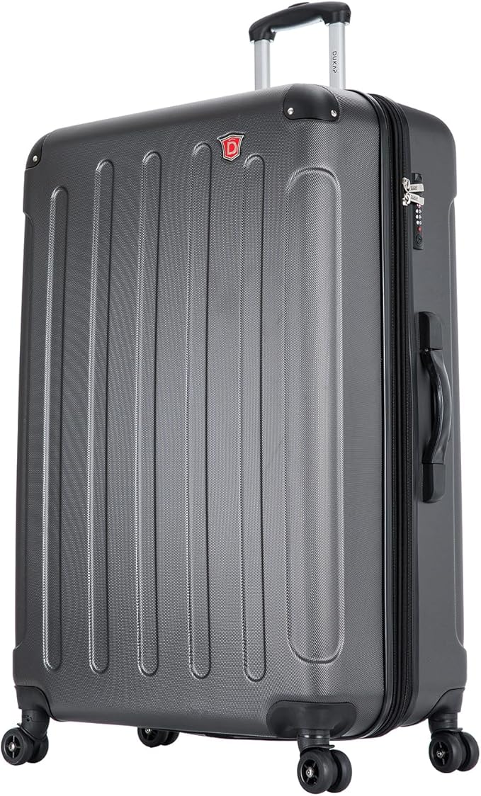 DUKAP INTELY Hardside Luggage with Ergonomic GEL Handle | Spacious Hardside Travel Luggage with TSA Combination Lock and Digital Weight Scale | 32 Inch Extra Large Suitcase | Grey