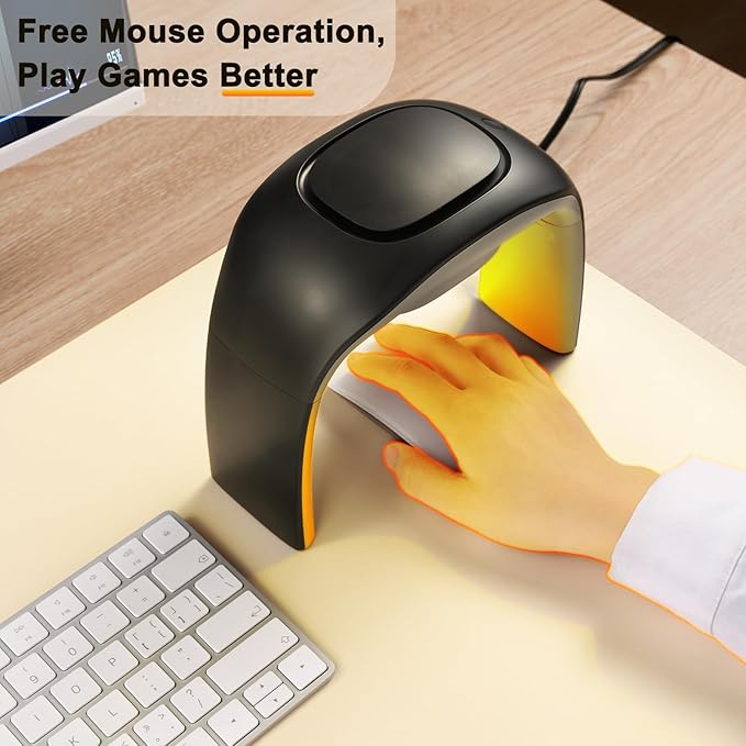 Desk Mouse Pad Hand Warmer Super Quiet, 110v 100w Heated Mouse Pad Hand Warmer, Personal Desk Heater Energy Efficient Ceramic Office with Thermostat Low Wattage - Black