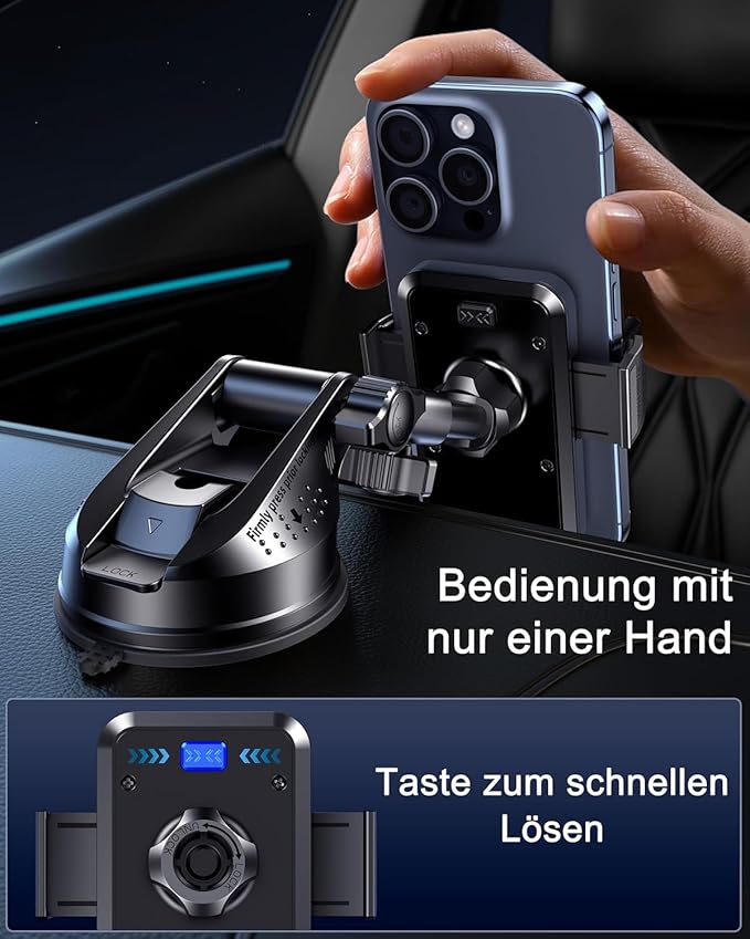 Mobile Phone Holder Car Mobile Phone Holder Car Universal Mobile Phone Holder Car 360° Rotatable Car Mobile Phone Holder Dashboard Windscreen Mobile Phone Holder Car for iPhone Android Smartphone