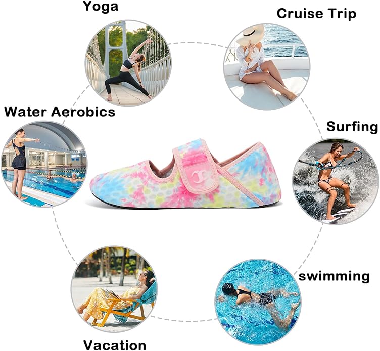 Water Shoes for Women Men Barefoot Beach Swim Aqua Socks Summer Wide Slides Sandals Quick Dry Pool River Sea Sock Shoes