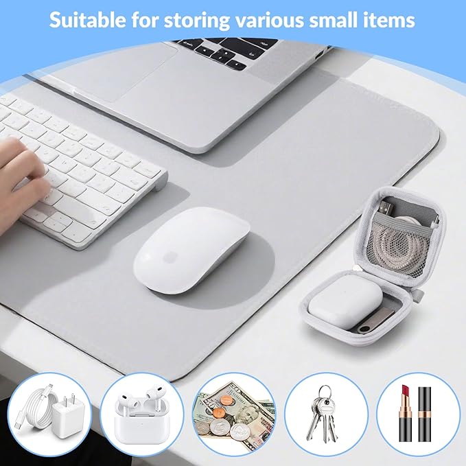 Earbud Case, Personalised Patterned Portable EVA Headphone case Cell Phone Accessories Organizer with Carabiner for Wired/Wireless Earphone, Earbud, Earpieces, SD Memory Card, Camera Chips
