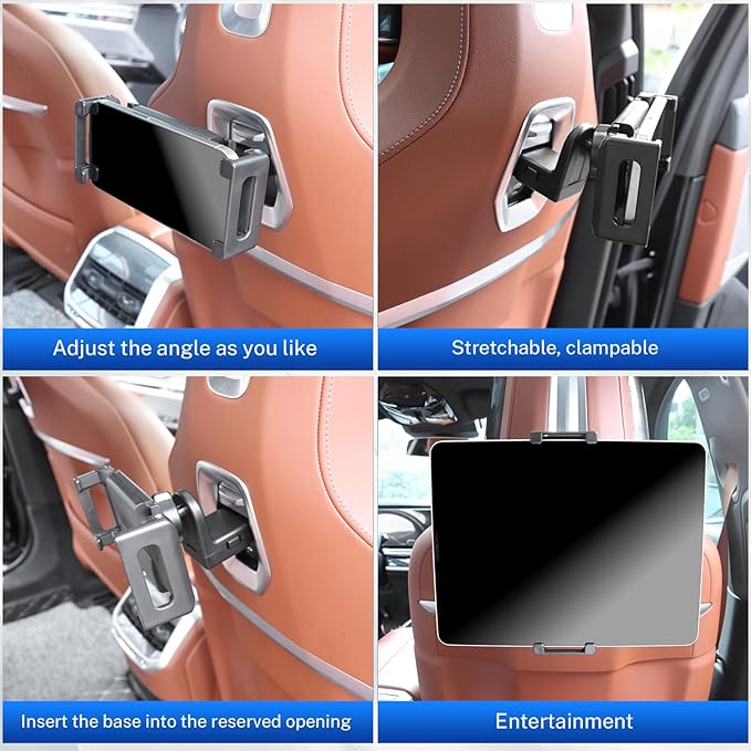 for BMW X5 X6 G05 G06 G60 G45 Tablet Holder Strong Magnetic Attraction/Gravity Clamp ipad Car Holder Back Seat Road Trip Essentials (Gravity Clamp)