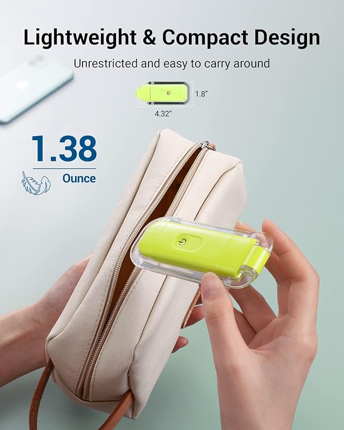 DEWENWILS USB Rechargeable Book Reading Light with Clip, LED Clip on Book Light for Reading at Night, Flexible Booklight for Kids, Warm White, Brightness Adjustable for Eye Protection (Green)