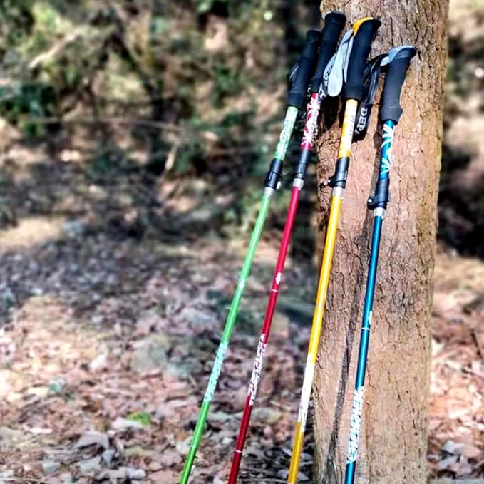 Collapsible Trekking Pole, 33-inch, Adjustable Hiking Staff with Ergonomic Handle
