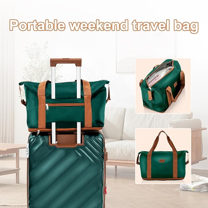 Rosamo 5 Piece Luggage Set Expandable Hardside, 20/24/28in Suitcases with Matching Travel Bags, 22x14x9 Airline Approved Carry On, TSA Lock, Spinner Wheels, ABS+PC