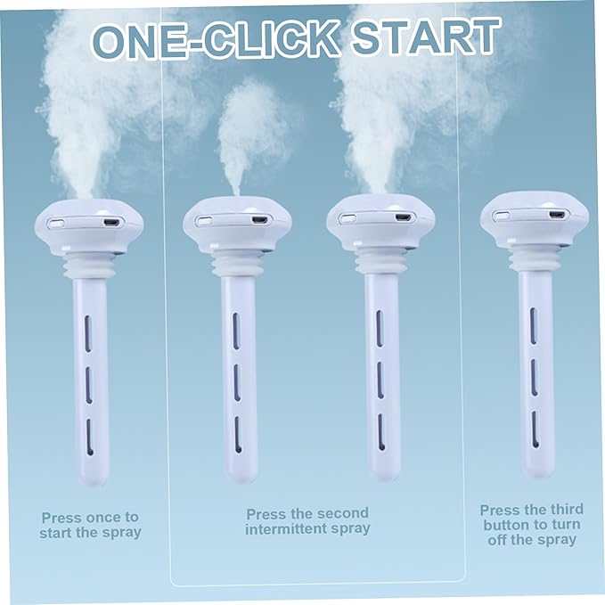 Portable Humidifiers for Travel, USB Mini Humidifier Fits Any Water Bottle or Cup Ultra Quiet Adjustable Cool Mist Personal Humidifier with Night Light