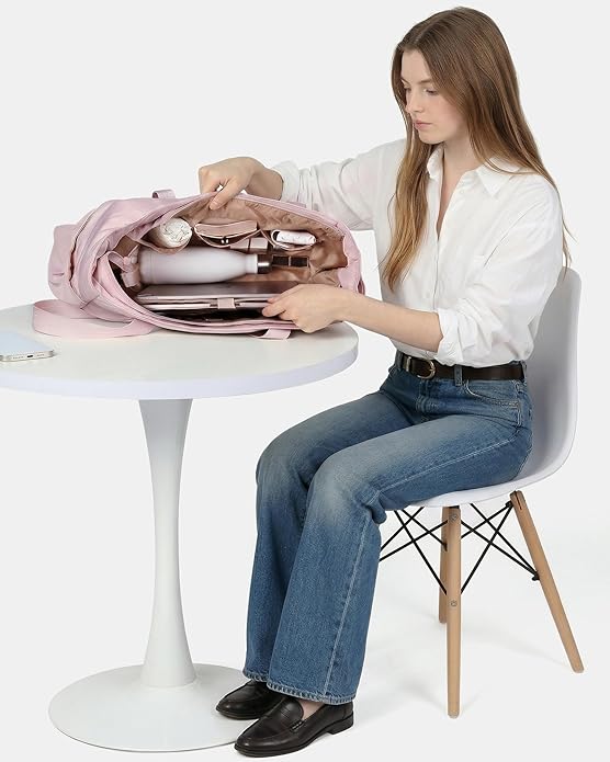 NISHEL Travel Puffy Tote Bag For Women, Ultra-Lightweight Large Tote Purse For Office Day And a Short Weekend Getaway