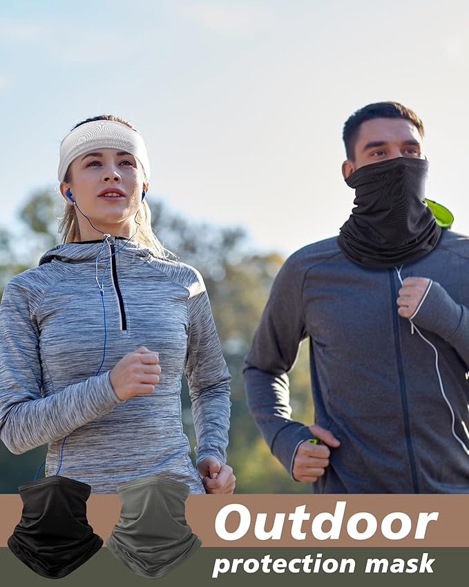 Cuffbow 12 Pack Neck Gaiters Face Mask Balaclava for Men Women Cooling Neck Gaiter Summer UV Protection Scarf