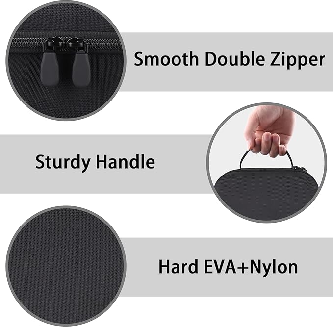 Hard Carrying Case for Walker's Razor Slim/Howard Leight Honeywell Impact Sport/Prohear 016 066 Earmuffs, Shockproof EVA Protective Storage Travel Case with Mesh Pocket, Portable Organizer