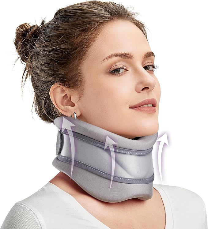 babaka Neck Brace for Neck Pain and Support, Soft Neck Brace Cervical Collar for Women & Men, Neck Support with Support Pad for Sleeping, Relieves Pain and Spine Pressure (M(11"-15"))