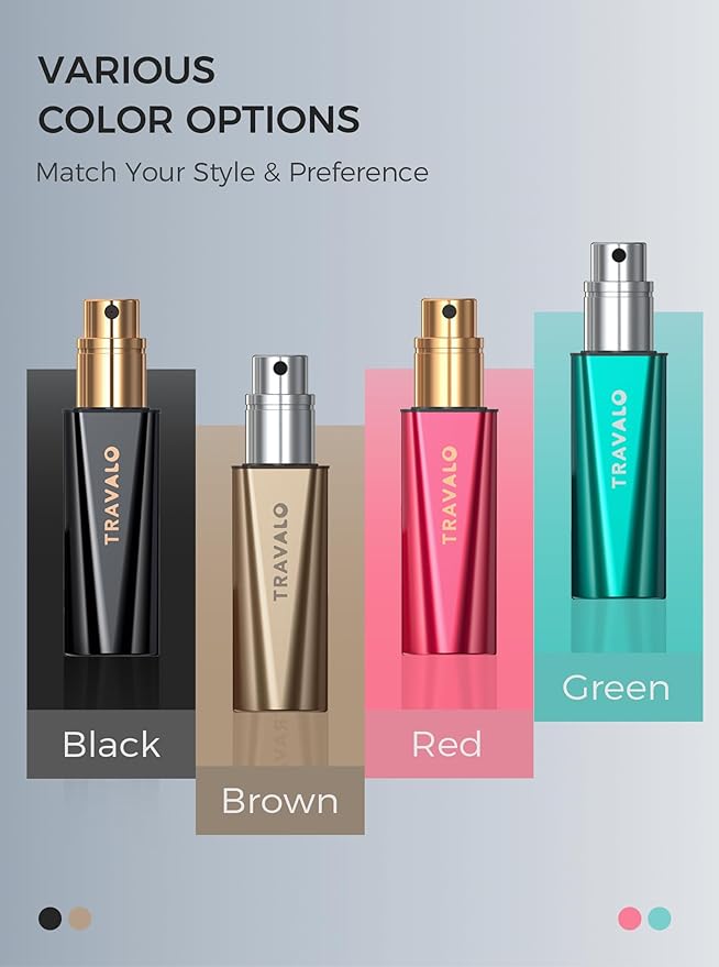 Travalo OBSCULA Ultimate Bottom-Fill Perfume Atomizer with HD Spray - 5ml Leakproof Travel Bottle, Refillable Portable Fragrance Dispenser for Her & Him (OBSCURA, RED)