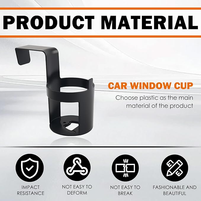 2PCS Hanging Car Cup Holders,Portable Automotive Cup Holders for Side Window/Seat,Versatile Hollow Car Window Cups Holder as Cars Organizers and Storage for Most Vehicles