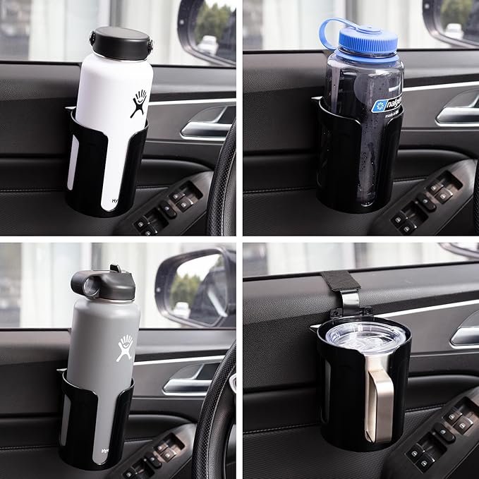 LITTLEMOLE Large Car Door Cup Holder, Vehicle Armrest Cup Holder, Drink Holder for Truck
