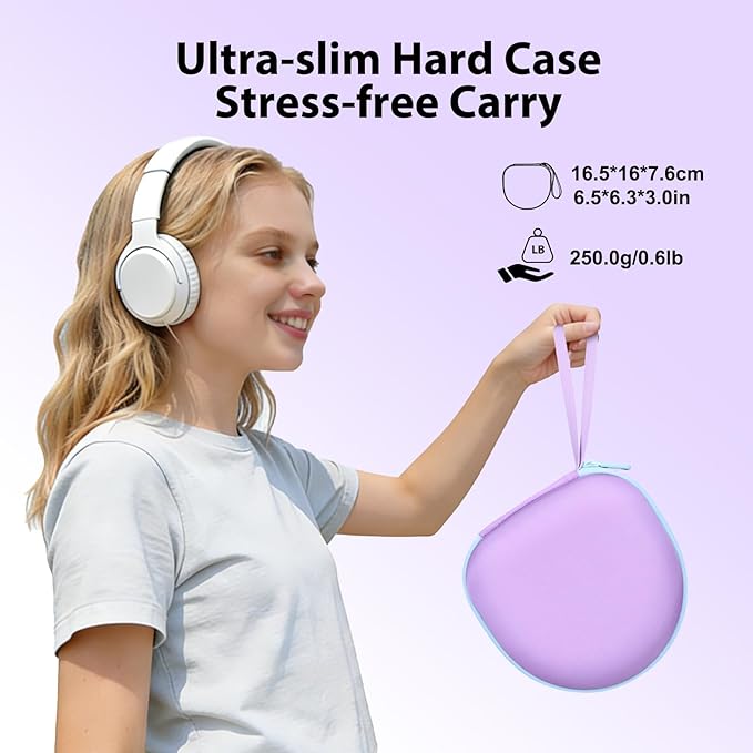 Headphone Headset Case for JLab/Beats/JBL/TOZO/BERIBES/Picun/KVIDIO Noise Cancelling Over-Ear Foldable Headphone (Case Only)
