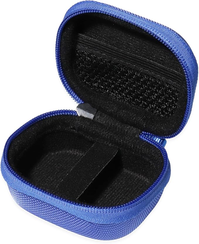 Case for TAGRY X08 Bluetooth Headphones True Wireless Earbuds 60H, mesh Pocket for Charge Cable (Blue)