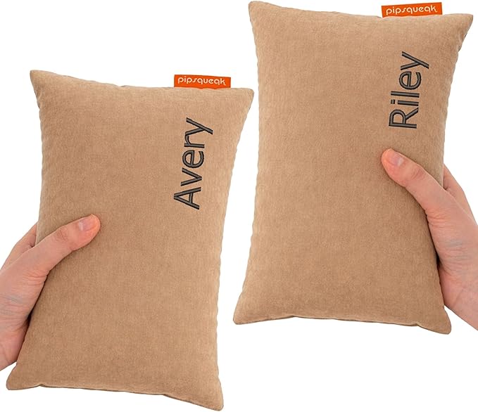 Pipsqueak Microfiber Pillow - Small, Mini, Tiny - 11 x 7 in - Perfect for Travel, Cars, Airplanes, Camping, Dogs, Toddlers, Kids, Lumbar, Knees and Neck - Ages 2 Yrs and Up