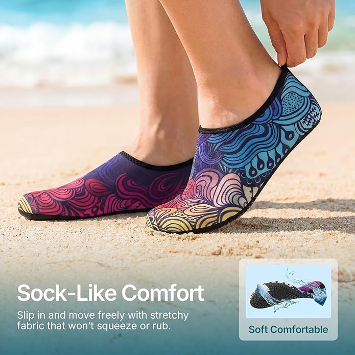 Water Shoes for Women Men Quick-Dry Aqua Socks Swim Beach Outfits Barefoot Yoga Exercise Wear Sport Accessories Pool Camping Must Haves River Hiking Adult Youth Size