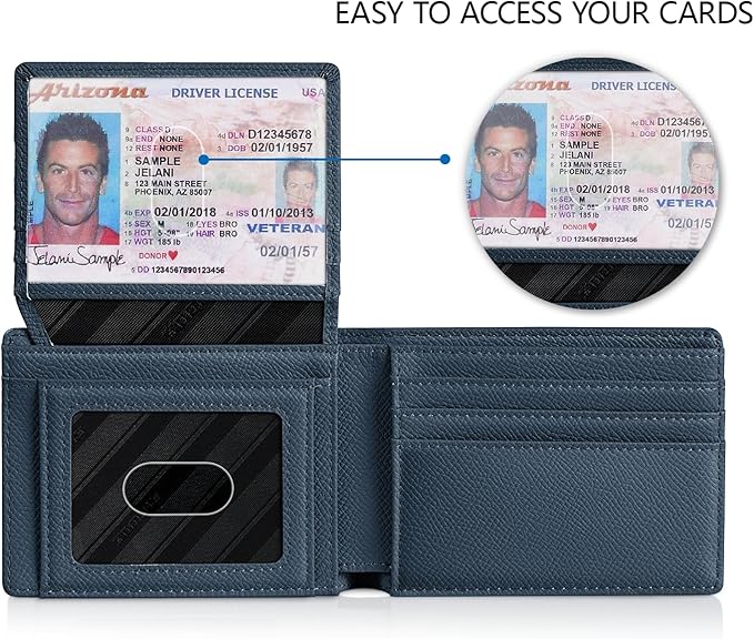 RUNBOX Wallet for Men -Slim Rfid Leather Mens Bifold Novelty Wallets 2 ID Window With Gift Box Men's Accessories | Slim