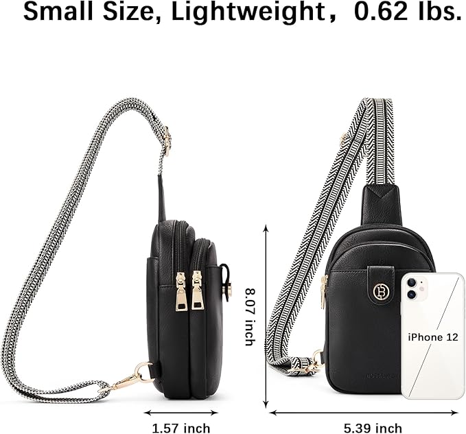 BOSTANTEN Sling Bag Crossbody Bags for Women Trendy Crossbody Purse Leather Chest Bag