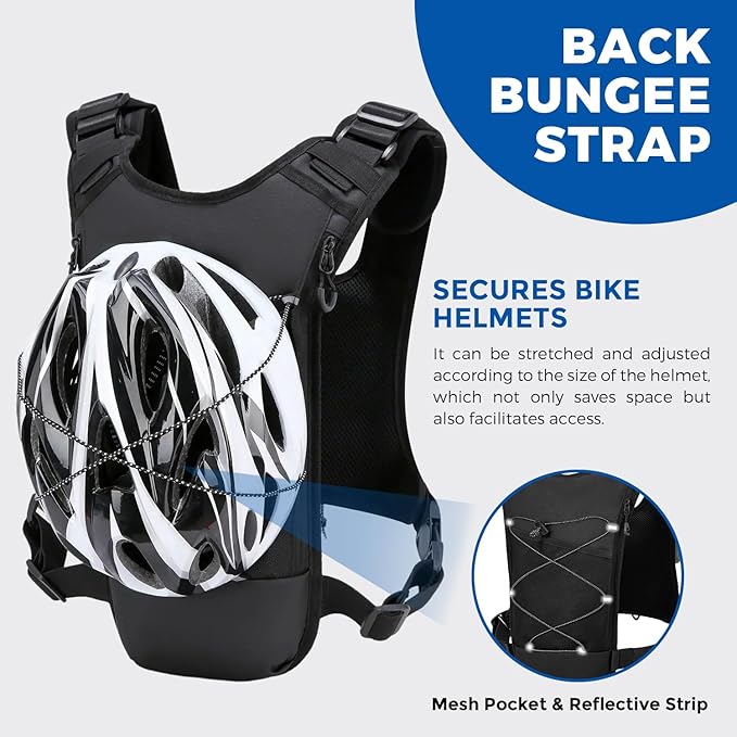 Criuage USA Patent Running Hydration Vest Backpack, Lightweight Chest Pack with 2.0L Water Bladder Bag Daypack for Hiking Running Cycling Race Marathon for Women Men